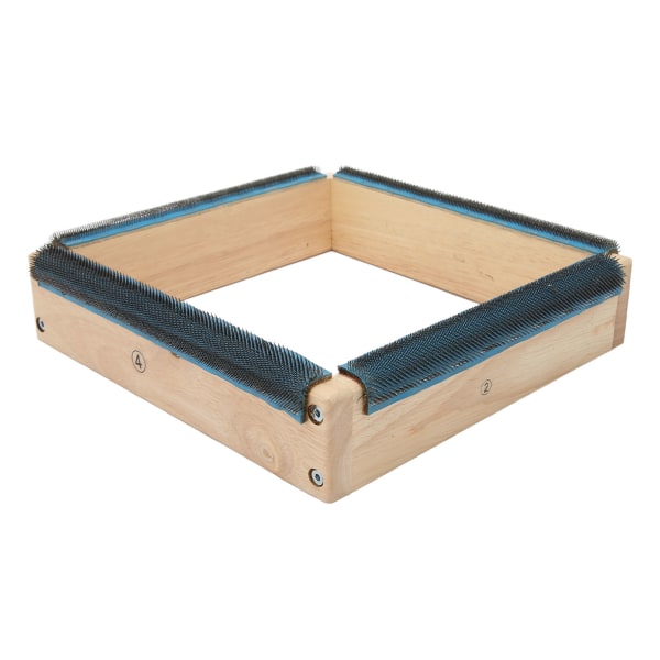 Broderistrimsramme 9,8 tommer 4 sider Solid massivtre Enkel montering teppekrokramme med skruer Nøkkel for tufting DIY