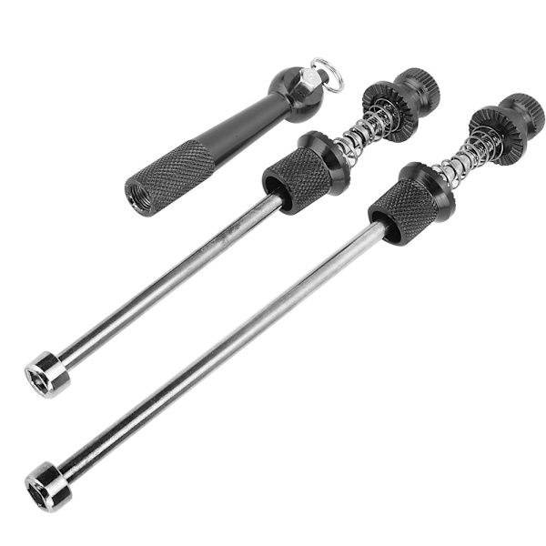 Alu-legering landevejscykel Anti-tyveri Quick Release spyd Hjul Låsesikkerhed (sort)
