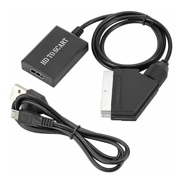 HDMI til SCART-konverter HD 1080p O videoadapter for HDMI til SCART Sky Box Stb