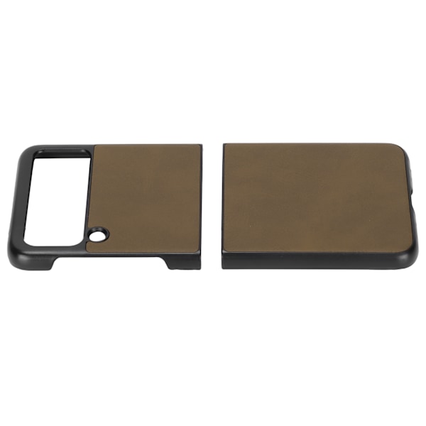 Læder Hard Case til Samsung Galaxy Z Flip 3 Mobiltelefon Stødsikker Anti Scratch CoverMilitær Grøn
