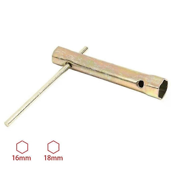 16/18mm Dobbel Ende Tennplugg Fastnøkkel med Momentstang 1 sett