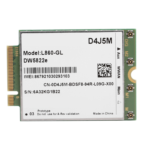 Trådløst netværkskort Wifi WWAN-modul til Dell Adapter L860-GL DW5822e D4J5M 4G