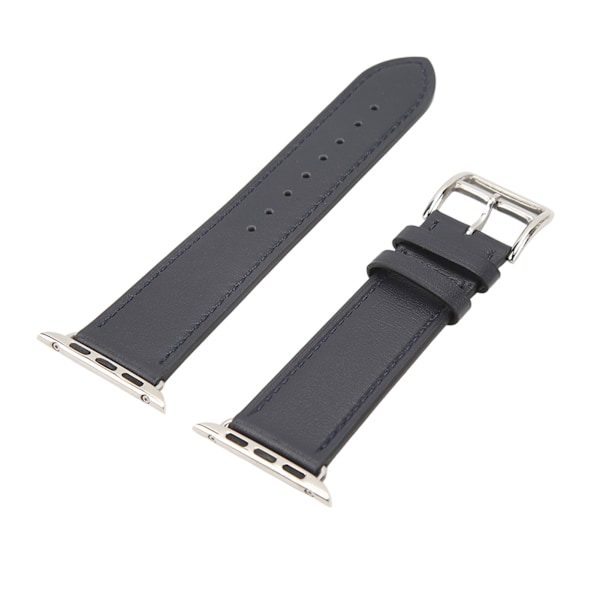 Smart Watch Rem til Ur Rem i Læder Smart Watch Tilbehør til IOS Watch Series SE 8 7 6 5 4 3 2 1 42mm 44mm 45mm Mørkeblå
