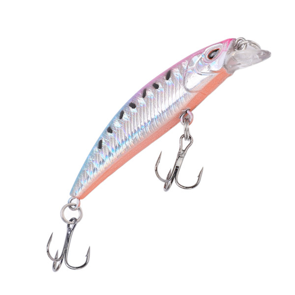 Kalastusvieheet 3D elävät silmät 6,8 cm ABS-muovi kestävä luonnollinen tukeva Minnow-viehe meriveteen makean veden väri 9