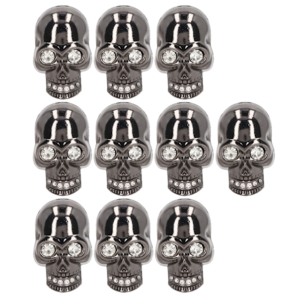 10 stk Skull Rivets Gotisk Stil Fashionable Skull Stud Tilbehør for DIY Sko Klær Vesker Rhinestones