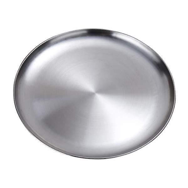 3 x Tyk Bakke i Rustfrit Stål Frugtfad Grill Buffet Tallerken 23cm