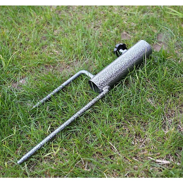 Justerbar Bärbar Parasollbas - Tunga Metallstativ för Flaggor, Stora Parasoller, Fiske Spö - Utomhus Park Strand (1 Pack)
