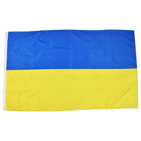 Ukrainsk Flag Polyester Pongee Vivid Color UV Fade Resistant Digital Printing Ukraine Flag