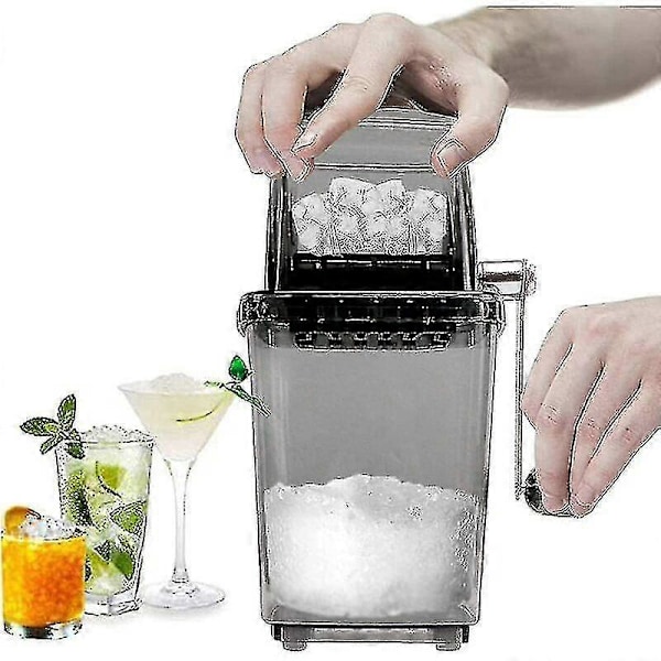 Manuell Isknuser Roterende Isknuser Cocktails Slush Knust Ismaskin Smoothies Isknuser Maskin Hjem 1.25l Krom Isknuser Isbiter Drikker C
