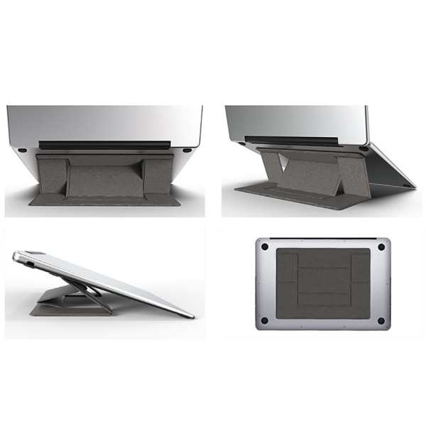 Bærbar Tablet Invisible Folding Stand Kunstlæder Usynlig Folding Stand Laptop Tablet Stand
