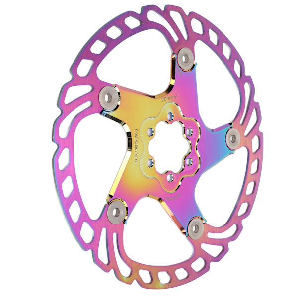 Cykel Flytande Skivbroms Rotor med 6 Bultar för Landsvägscykel Mountainbike Tillbehör 203MM