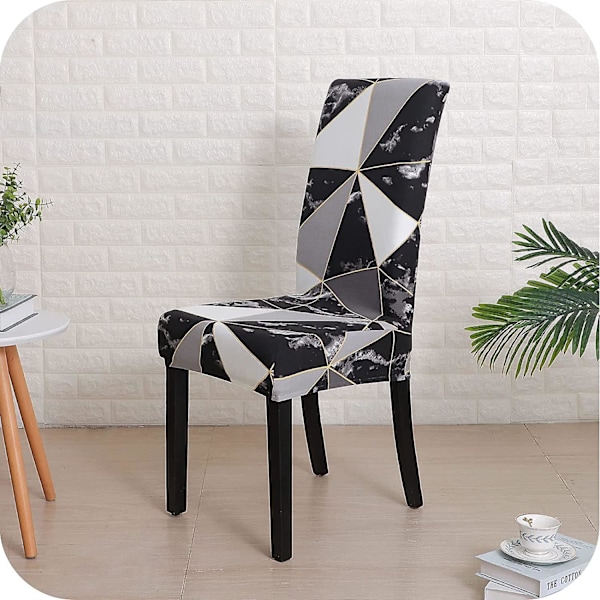 Set med 4 elastiska stolsöverdrag Universal stretch överdrag stolsöverdrag stretch för matrumsstol