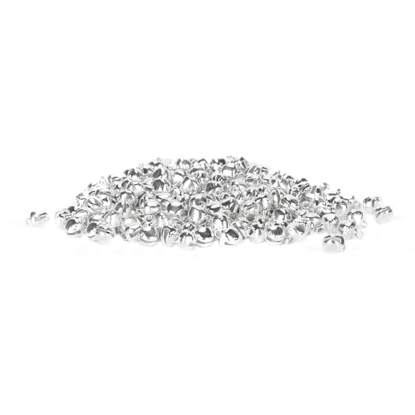 300 st små klockor järnmaterial silver mini hängsmycke smycken hantverkstillbehör 6mm