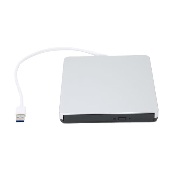 DVD-enhet USB3.0 extern DVD-spelare kompatibel med bärbar dator stationär PC för Win XP/2003/8/10/7Silver