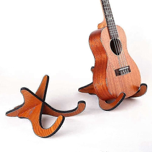 Ukulele Stativ i Tre Sammenleggbar Holder For Mandolin Fiolin Gitar Banjo