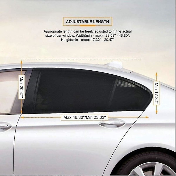 Universal Car Sun Shades 2 Pack - Front Window Myggnett blokkering