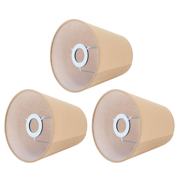 3 stk. Stofskærm til lampe - Innovativ E14-interventionstype - Moderne stofskærm - Støvbeskyttelse til soveværelse - Seng - Khaki