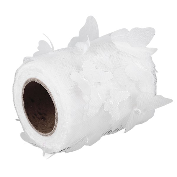 Tulle rulle syning farverig net garn rulle DIY hår tilbehør materiale webbing tyl rulle hvid