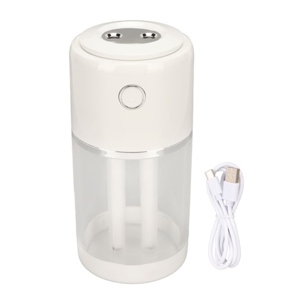 Bærbar mini luftfukter 520 ml rask luftfukting Automatisk avslåing USB luftfukter med to spraymoduser for reise hvit