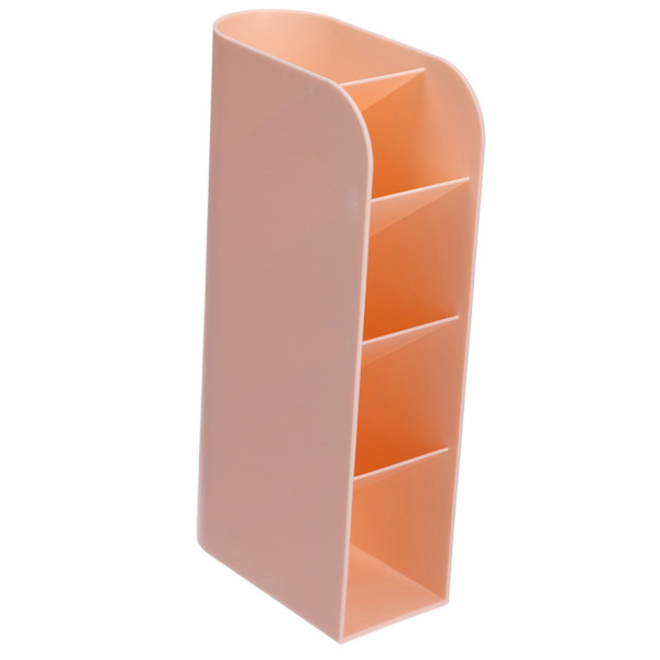 Opbevaringsboks skrivebord 4 gitter multifunktionel sød pink vertikal brevpapir arrangør til studierum kontor toiletbord