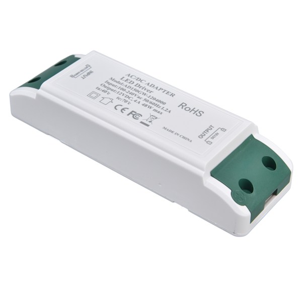 LED-drivrutin 12V DC 48W 4A Konstant strömspänningsadapter 12V LED-strömtransformator AC100‑240V