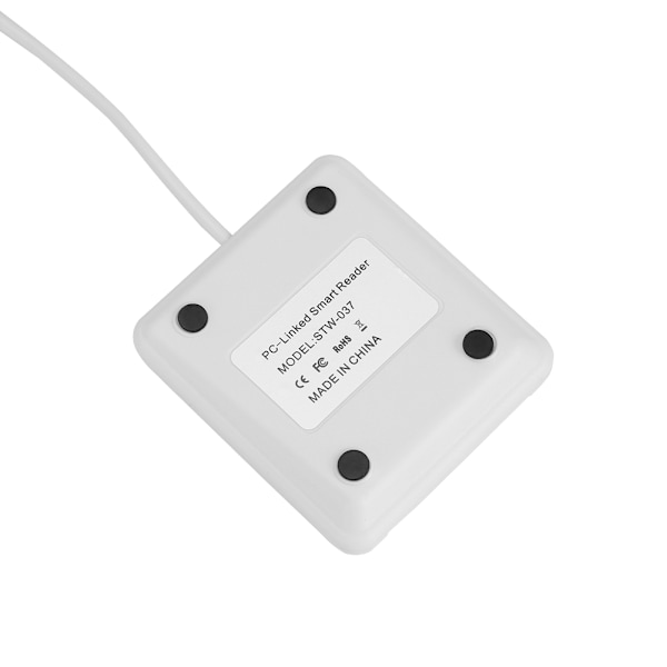 Vit Bärbar USB Full Speed ​​Smart Chip Reader IC Mobile Bank Kreditkortsläsare