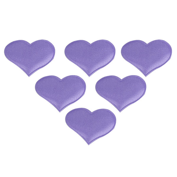 DIY håndlaget hjerteformet bryllup Valentines dekorasjon Jubileumsfest rekvisita (3,2 cm lilla 500 stk pose)