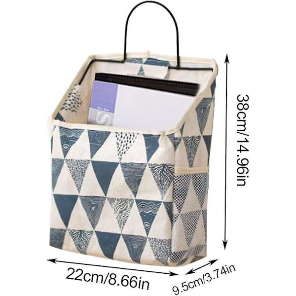1 st Bomull Linne Väggmonterat Tidningsställ - Väggmontering - För Böcker - För Vardagsrum, 38*22*11cm