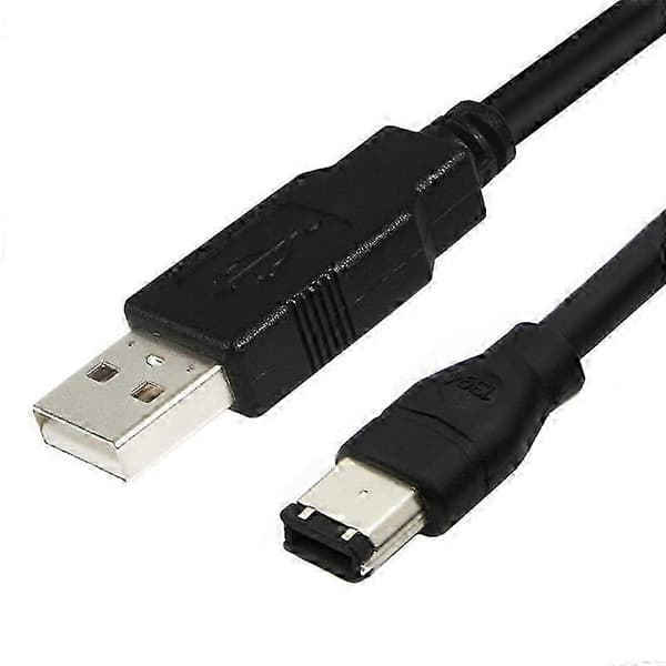 JUNSUNMAY 1,8 m Firewire IEEE 1394 6-nastainen uros-USB 2.0 urossovitinkaapeli