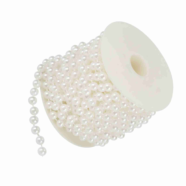 10m/rulla Hionta helmilankahelmiä Garland String tee-se-itse hääkoristelu 8mm (valkoinen)