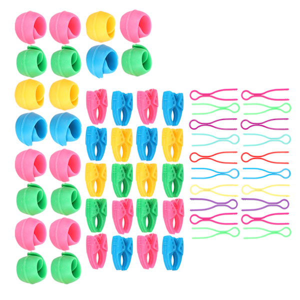 60 st Bobbin Thread Buddies Silikonhållare Klämmor Plastklämmor Spole Huggers Broderiverktyg