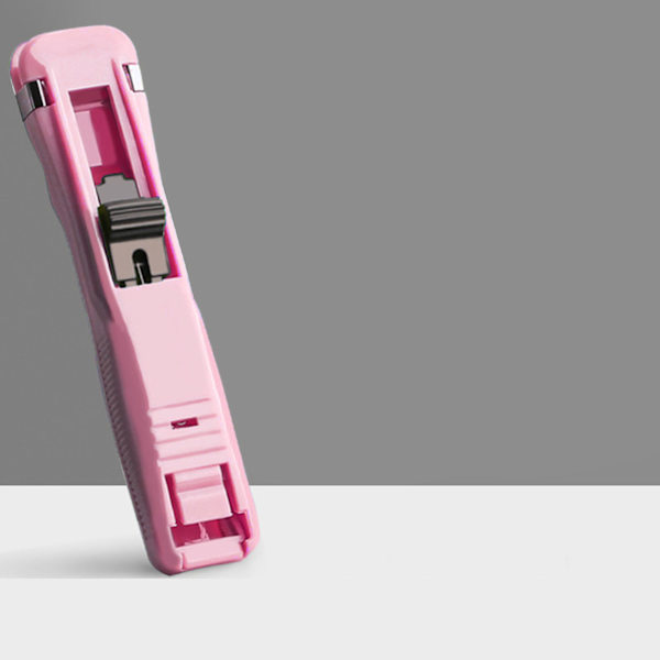 Papper Clam Multifunktionell Praktisk Tidsbesparande Hållbar Handhållen Pappersklämma Dispenser för Dokumentanteckningar Rosa
