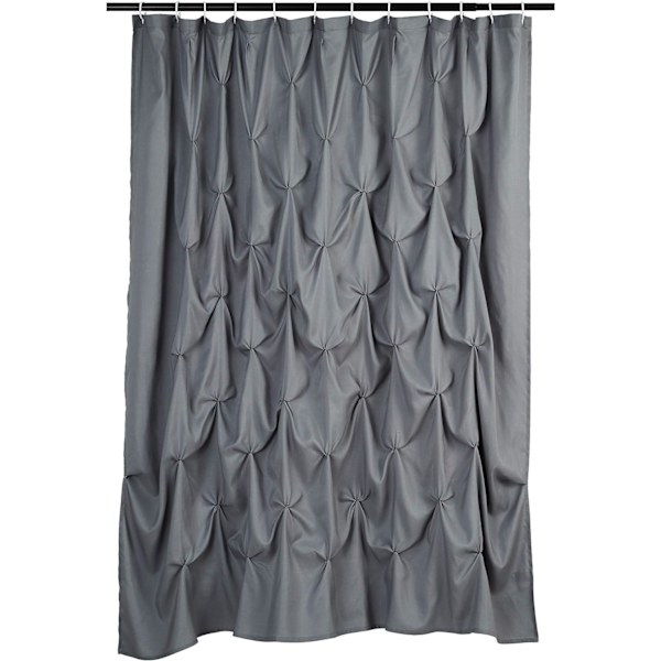 Grå-183x183cm-Vaffelvevd dusjforheng, polyester