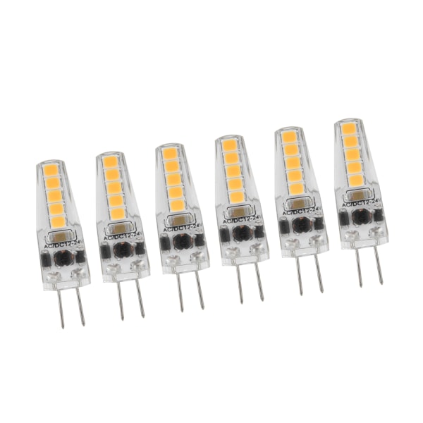10 stk G4 LED-pærer 2W Bi-pin-base Dæmpbare pærer til lysekrone Loftslampe Bordlampe Varm hvid 3000K AC 12‑24V