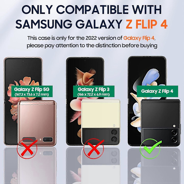 Puhelinkotelo Samsung Galaxy Z Flip 4:lle, Erittäin Ohut Mattapintainen PC-kotelo matkapuhelimelle ja älypuhelimelle Galaxy Z Flip 4:lle (2022), Punainen