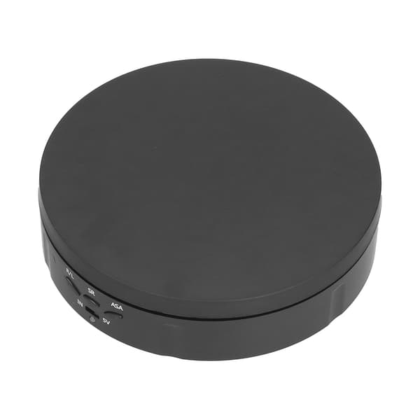 145mm 360° Roterande Automatisk Displayställ 3 Hastighetskontroll USB-driven Smyckeskarusell för Utställning Svart