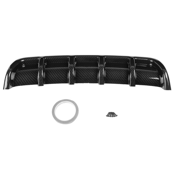 Svart universell bil bakre støtfanger haifinne spoiler diffuser (karbonfiber)