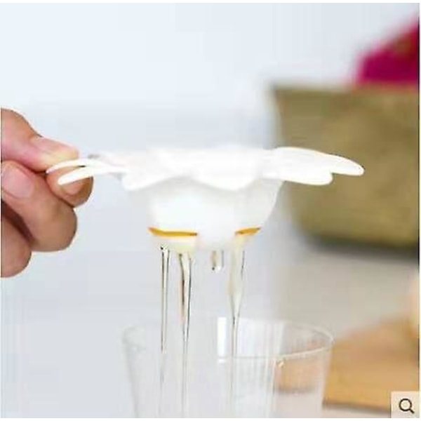 Daisy Egg Separator - Kjøkkenutstyr for Baking, Hvit Eggeplommedeler, Søt Blomsterdesign