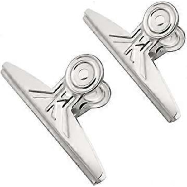 Extra Stora Clips Rostfritt Stål, 2-pack 20 cm Silverfärgade Metall Gemensklämmor för Ritbord Hemmakontor