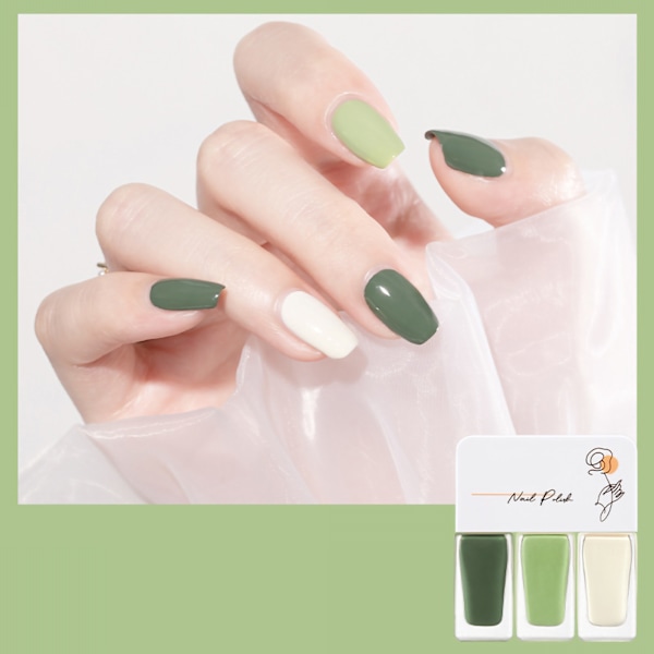 3-pack nagellackset på vattenbasis för kvinnor, lätt att ta bort, snabbtorkande nagellack för dejting, halloweenfest T11