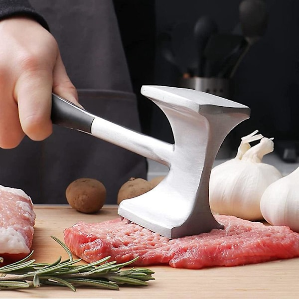 Heavy Duty Kødkøller Hammer med Komfortabel Greb Dobbeltsidet Malle til at Tendre Steaks og Oksekød