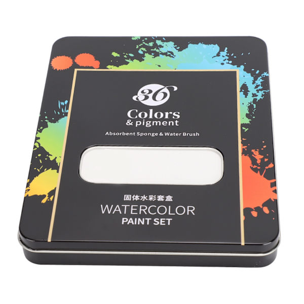 Akvarellfärg Set 36 Färger Vattenlöslig Solid Gouache Pigment Konst Målningsverktyg