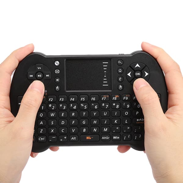 VIBONTON S501 Mini Trådløst Tastatur Sort USB 2.4GHz til Tablets TV Laptops 15 Meter