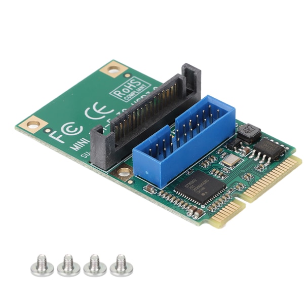 MINI PCIE till USB3.0 expansionskort 19/20PIN 5Gbps överföring 15Pin SATA-gränssnitt MINI PCIE till USB3.0-adapter för LINUX