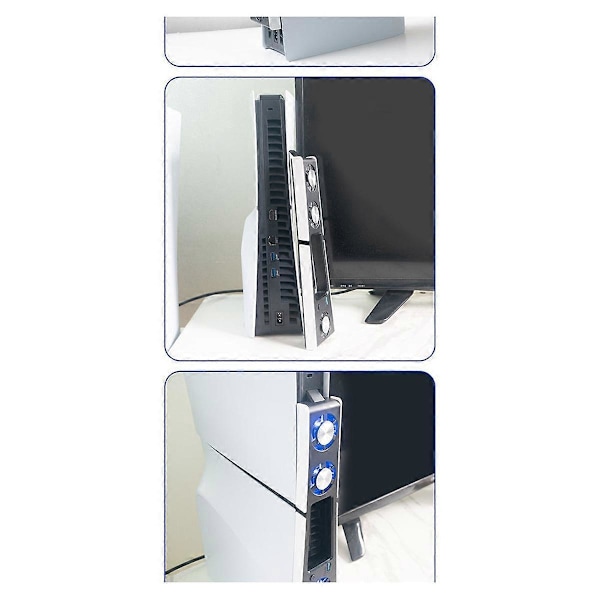 RGB-valolla varustettu jäähdytystuuletin Slim-konsolille, jossa on 3 tuuletinta