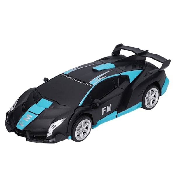 Fjernbetjent bil 1:18 skala En knap deformation RC bil Transform robot fødselsdagsgave til børn