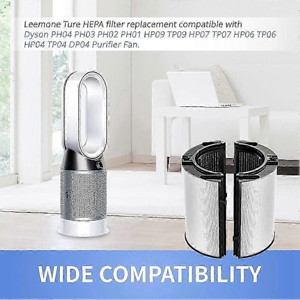 2 i 1 HEPA+Kulfilter kompatibelt med HP04 TP04 DP04 PH04 PH03 PH02 PH01 HP09 TP09 HP07 TP07 HP06 TP06 Repl