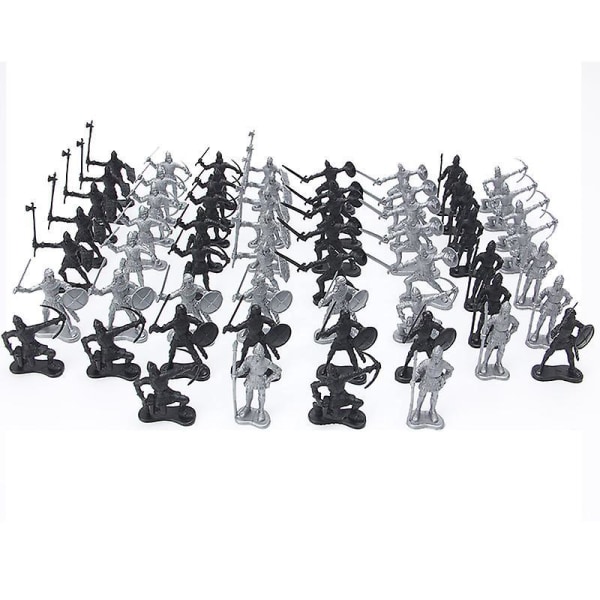 60 stk Dungeons and Dragons Fantasy Bordspil Miniaturer Sæt - 7mm Skala, 20 Unikke Umalede Designs
