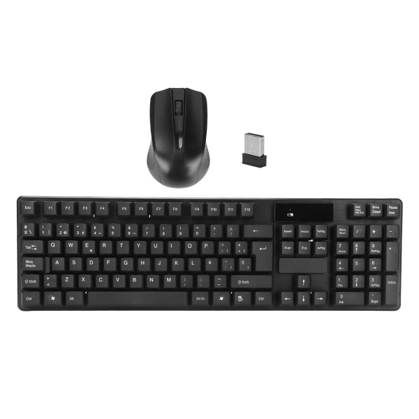 Trådlös Keybdard Mouse Combo Set 2.4G Silent Portable 1600dpi för bärbar dator Bärbar PC Dator
