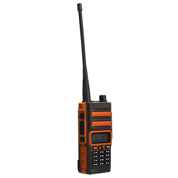 Udendørs bærbar dual-band walkie talkie-sæt håndholdt LCD-display walky talky 100‑240V orange EU-stik 100‑240V